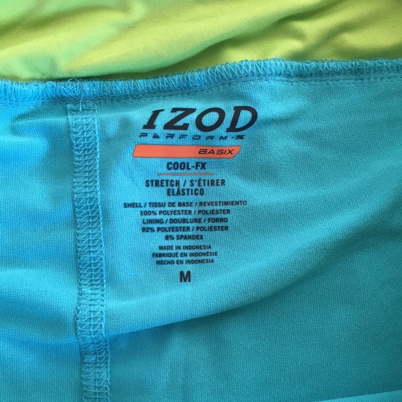 Izod cool fx teal & lime green skort medium - Picture 3 of 6